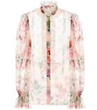 Dolce & Gabbana Floral-printed Silk-blend Blouse