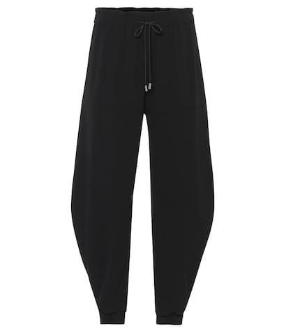 Chlo High-rise Tapered Crêpe Pants