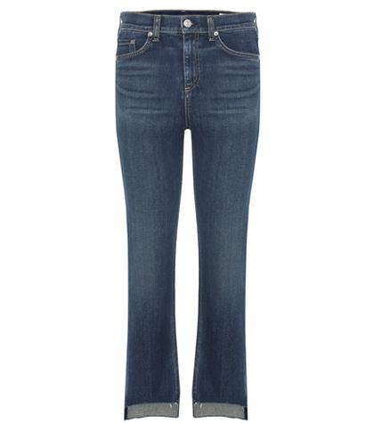 Rag & Bone 10 Inch Stove Pipe Cropped Jeans