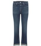 Rag & Bone 10 Inch Stove Pipe Cropped Jeans