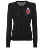 Roger Vivier Embellished Wool-blend Cardigan
