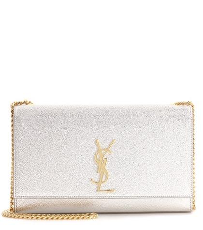 Gianvito Rossi Monogram Metallic Leather Shoulder Bag