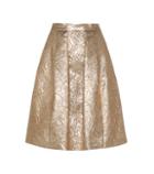 Alexander Wang Metallic Wool And Silk-blend Jacquard Cloqué Skirt
