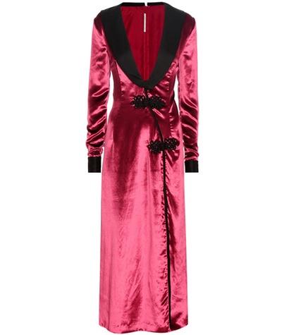 Alessandra Rich Velvet And Satin Dress