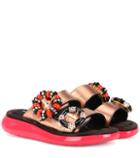 Marc Jacobs Sage Embellished Leather Slides