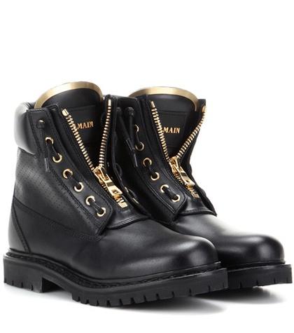 Balmain Taiga Leather Boots