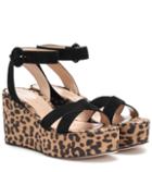 Little Marc Jacobs Suede-trimmed Platform Sandals