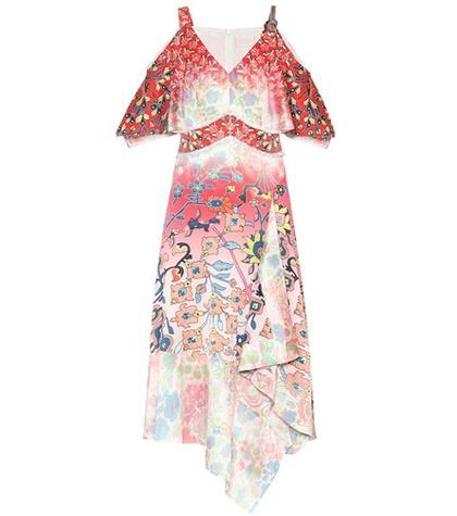 Peter Pilotto Floral Stretch Silk Dress