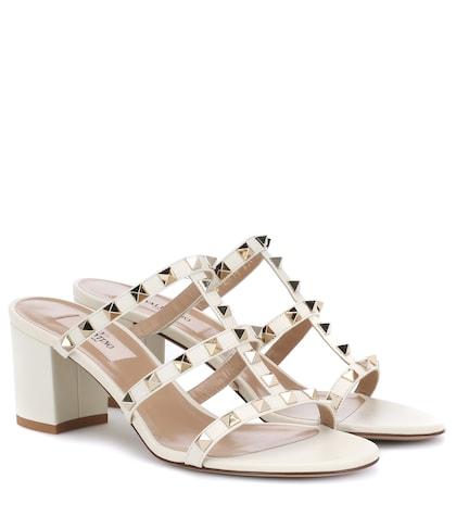 Nike Valentino Garavani Rockstud Spike Leather Sandals