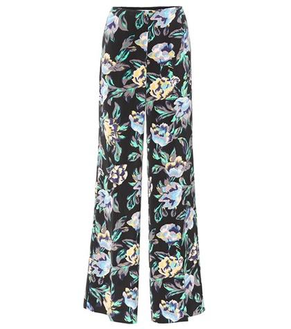 Diane Von Furstenberg Floral-printed Wide-leg Trousers