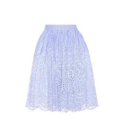 Miu Miu Embroidered Cotton Skirt