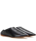 The Row Amina Leather Babouche Slippers
