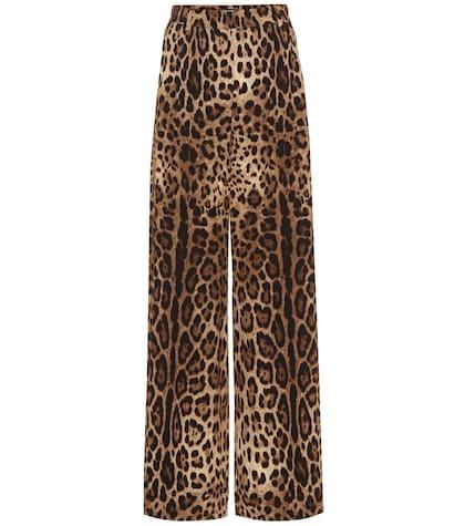 Dolce & Gabbana Leopard Print Crêpe Pants