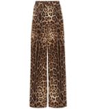 Dolce & Gabbana Leopard Print Crêpe Pants
