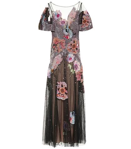 Temperley London Petal Embroidered Sequinned Gown
