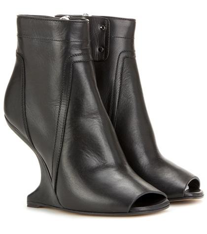Rick Owens Leather Ankle Boots
