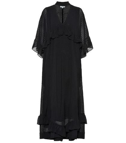 Ganni Seersucker Maxi Dress