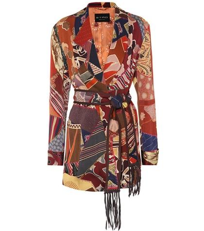 Etro Patchwork-printed Satin Jacket