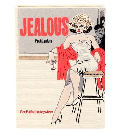 Olympia Le-tan Jealous Embroidered Book Clutch