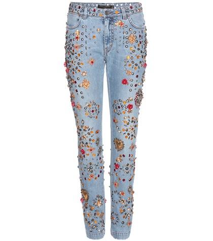 Dolce & Gabbana Embellished Boyfriend Jeans