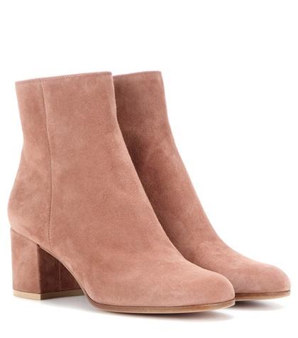Gianvito Rossi Margaux Mid Suede Ankle Boots