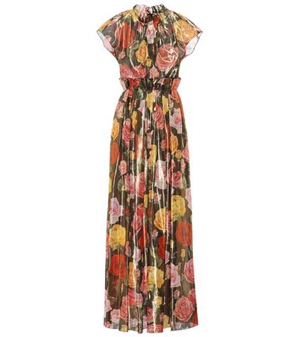 Dolce & Gabbana Metallic Silk-blend Dress