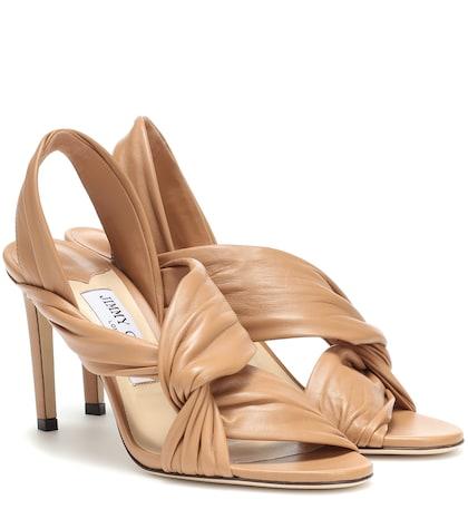 Jimmy Choo Laila 85 Leather Sandals