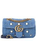 Gucci Gg Marmont Denim Shoulder Bag