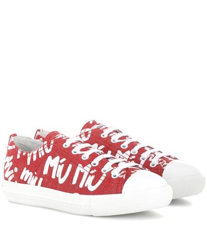 Miu Miu Logo Printed Sneakers