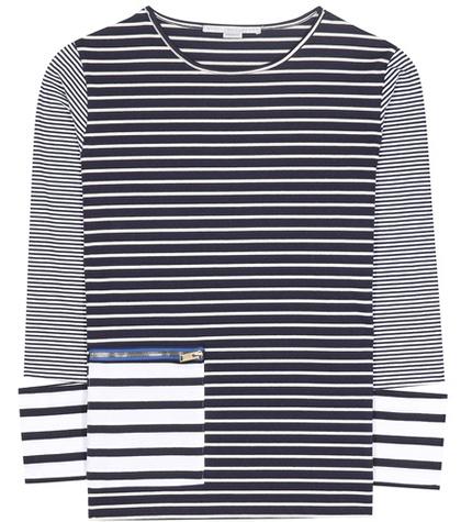 Oscar De La Renta Striped Cotton Top
