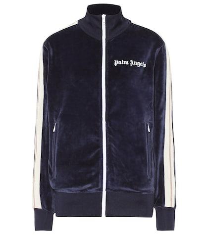 Palm Angels Logo Velour Track Jacket