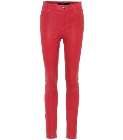J Brand Maria High-waisted Leather Trousers