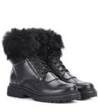 Moncler Patty Leather Ankle Boots