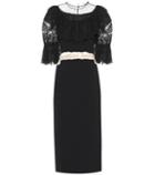 Dolce & Gabbana Stretch Cady And Lace Midi Dress