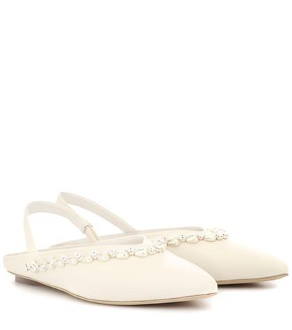 Redvalentino Slingback Leather Ballerinas