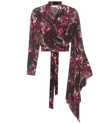 Balenciaga Silk-crêpe Wrap Top