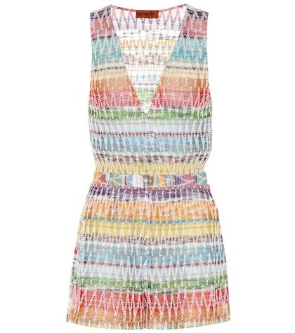 Stella Mccartney Crochet-knit Playsuit
