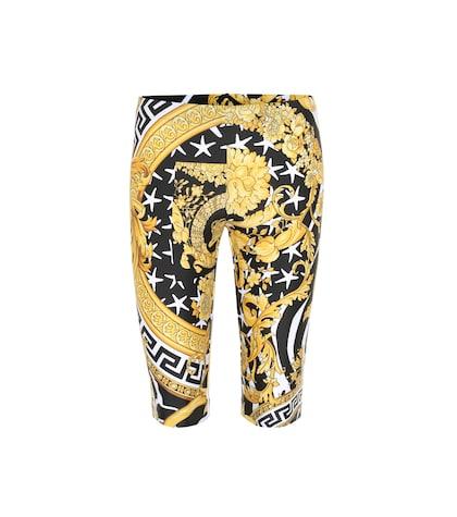 Versace Printed Stretch-jersey Shorts