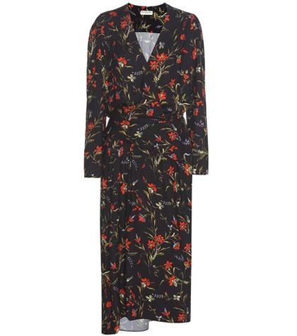 Balenciaga Wrap-style Printed Crêpe Dress