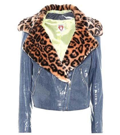 Balenciaga Lauretta Coated Moto Jacket