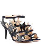 Charlotte Olympia Twinkle Toes Embellished Suede Sandals