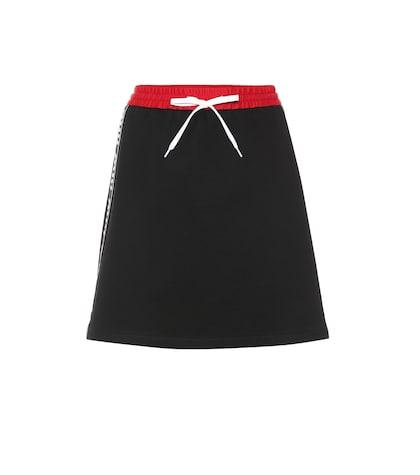 Miu Miu Cotton-blend Jersey Miniskirt