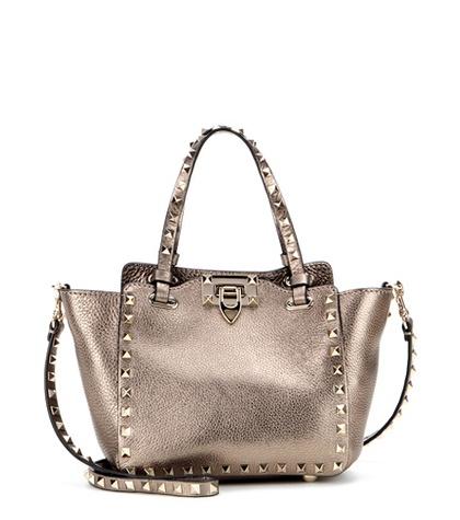 Valentino Valentino Garavani Rockstud Metallic Leather Tote