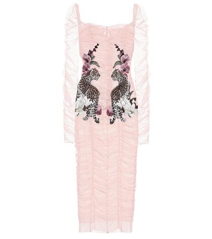 Alexander Mcqueen Embroidered Tulle Dress
