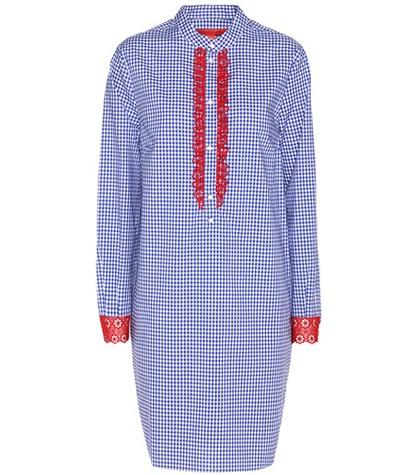 T By Alexander Wang Checked Cotton Shirt Dress