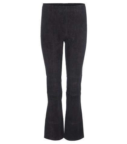 T By Alexander Wang Maxime Suede Cropped Trousers