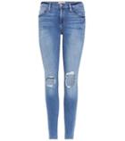 Saint Laurent Le Skinny De Jeanne Distressed Jeans