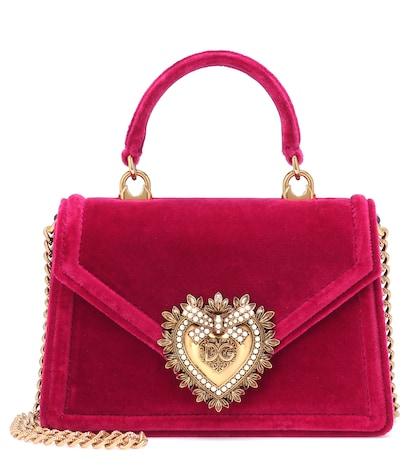 Jimmy Choo Devotion Small Velvet Shoulder Bag