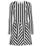 Valentino Striped Wool And Silk Dress