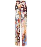 Dolce & Gabbana High-rise Wide-leg Silk-blend Pants